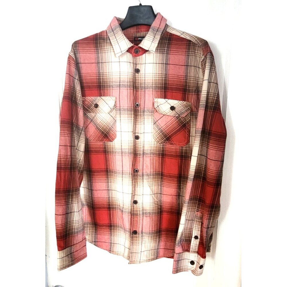 ProJek Raw Long Sleeve Plaid Flannel Men's Shirt Size Medium